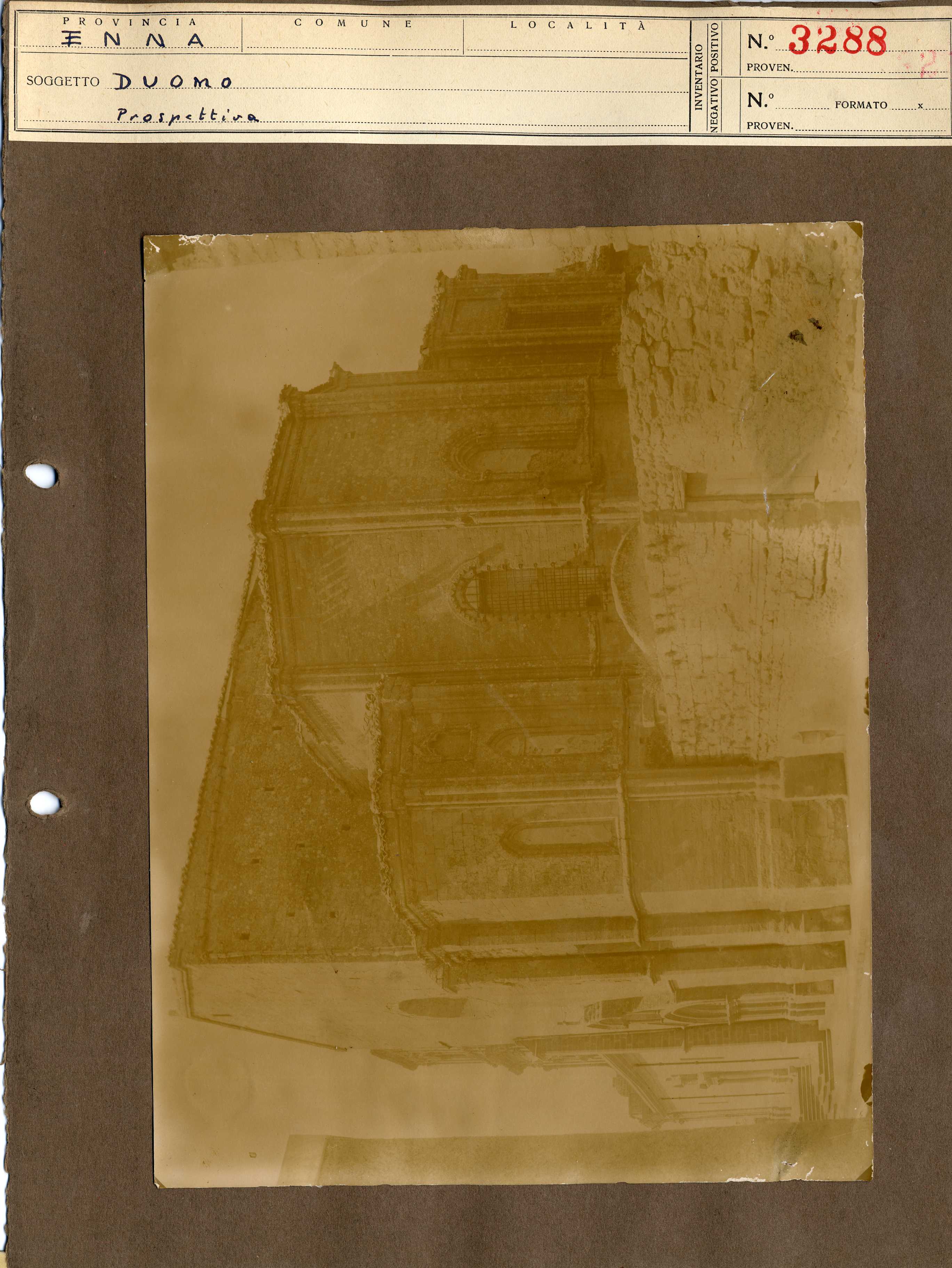 Sicilia - Enna – Architettura religiosa - Duomo (positivo, elemento-parte componente, scheda di supporto) di Anonimo <1901-1950> (fine/ inizio XIX-XX)
