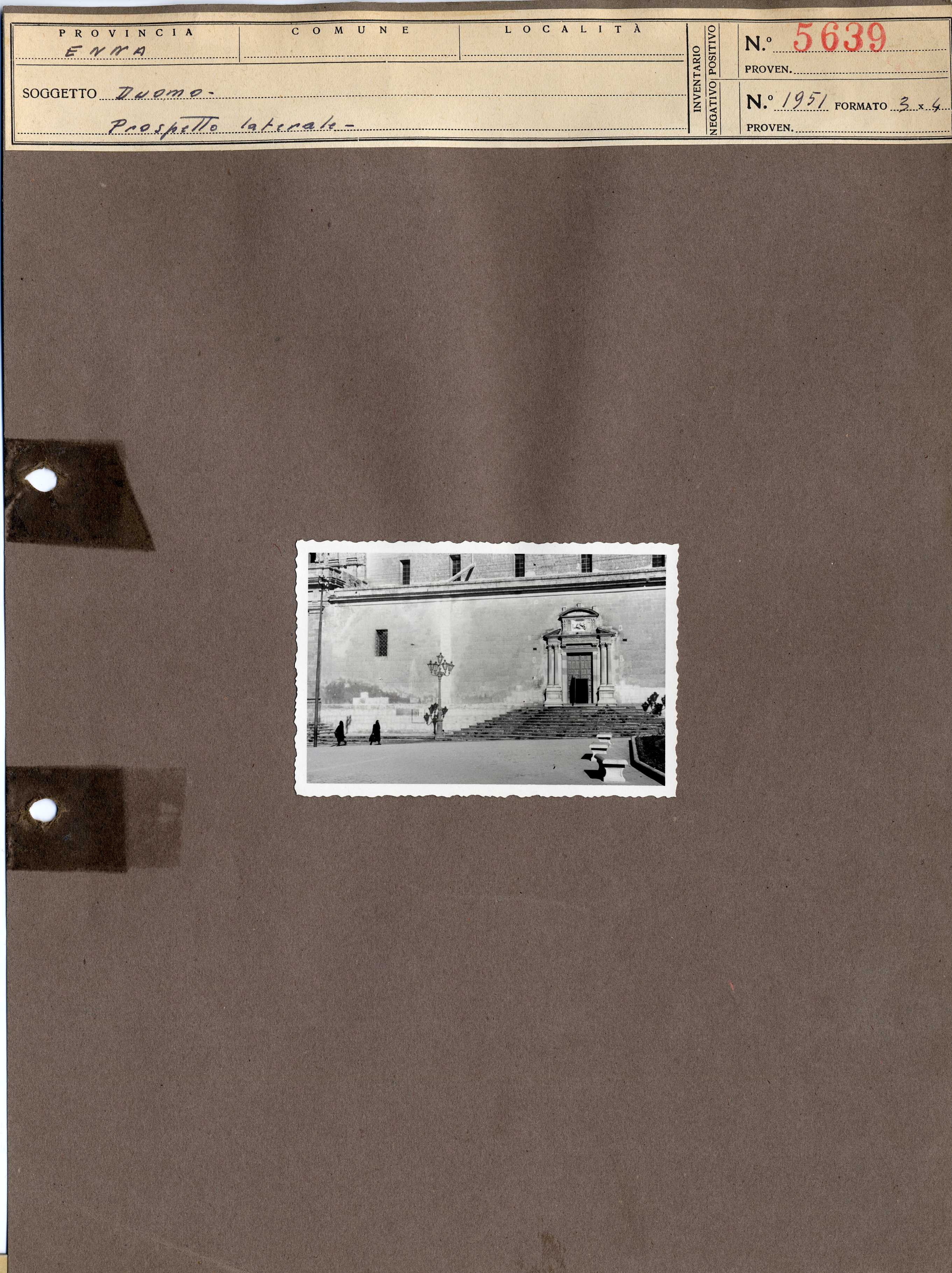 Sicilia - Enna – Architettura religiosa - Duomo (positivo, elemento-parte componente, scheda di supporto) di Anonimo <1945 - 1955> (metà XX)