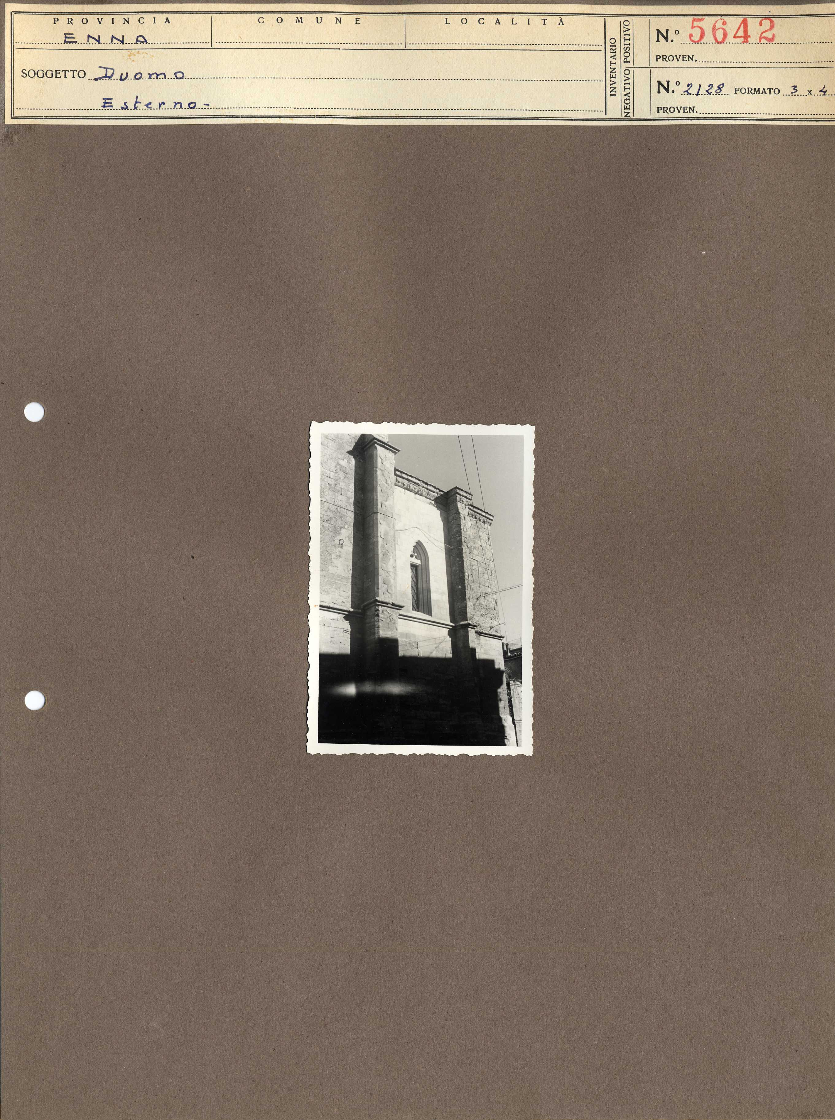 Sicilia - Enna – Architettura religiosa - Duomo (positivo, elemento-parte componente, scheda di supporto) di Anonimo <1945 - 1955> (metà XX)