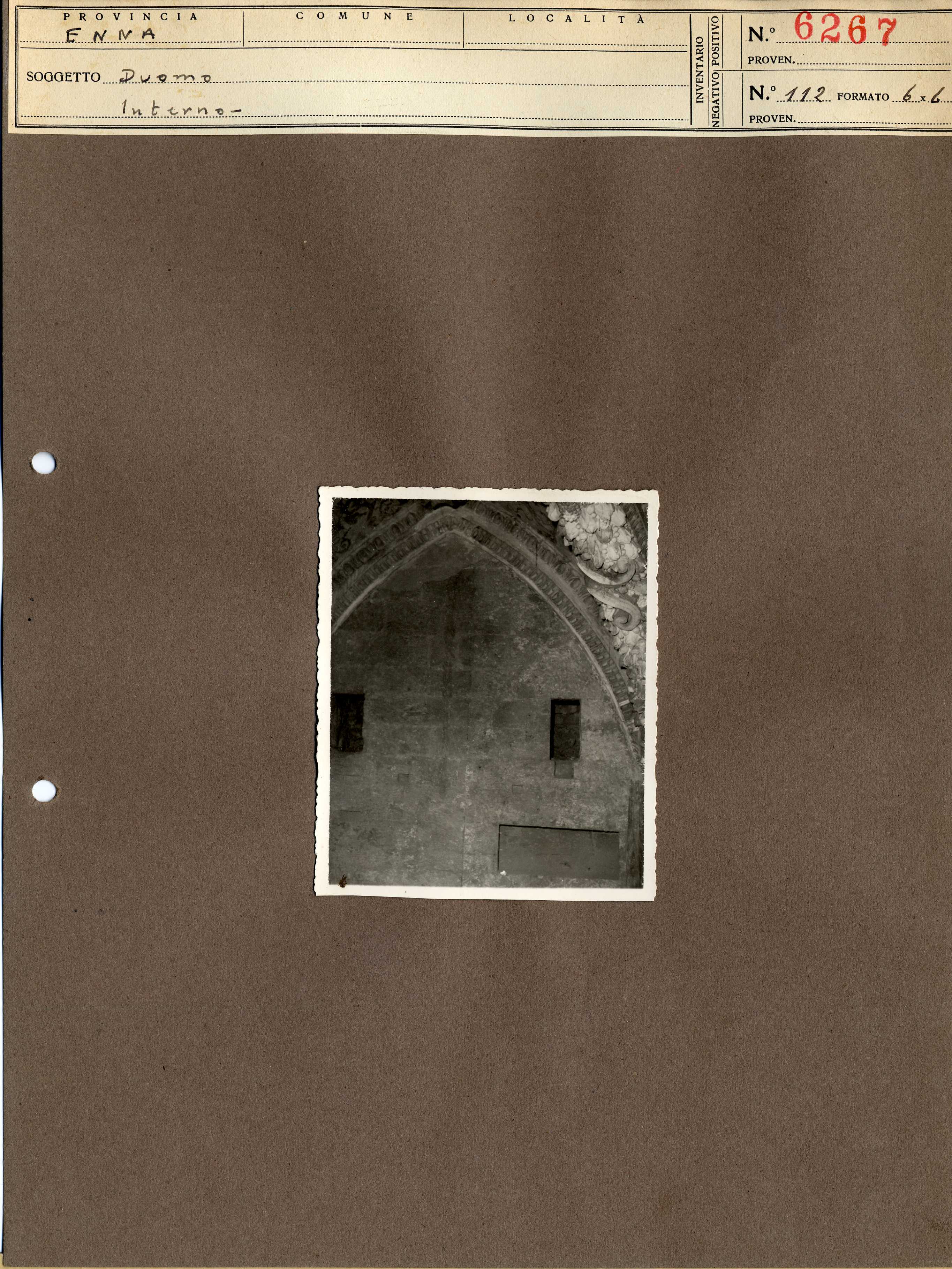Sicilia - Enna – Architettura religiosa - Duomo - Restauri (positivo, elemento-parte componente, scheda di supporto) di Anonimo <1945 - 1955> (metà XX)