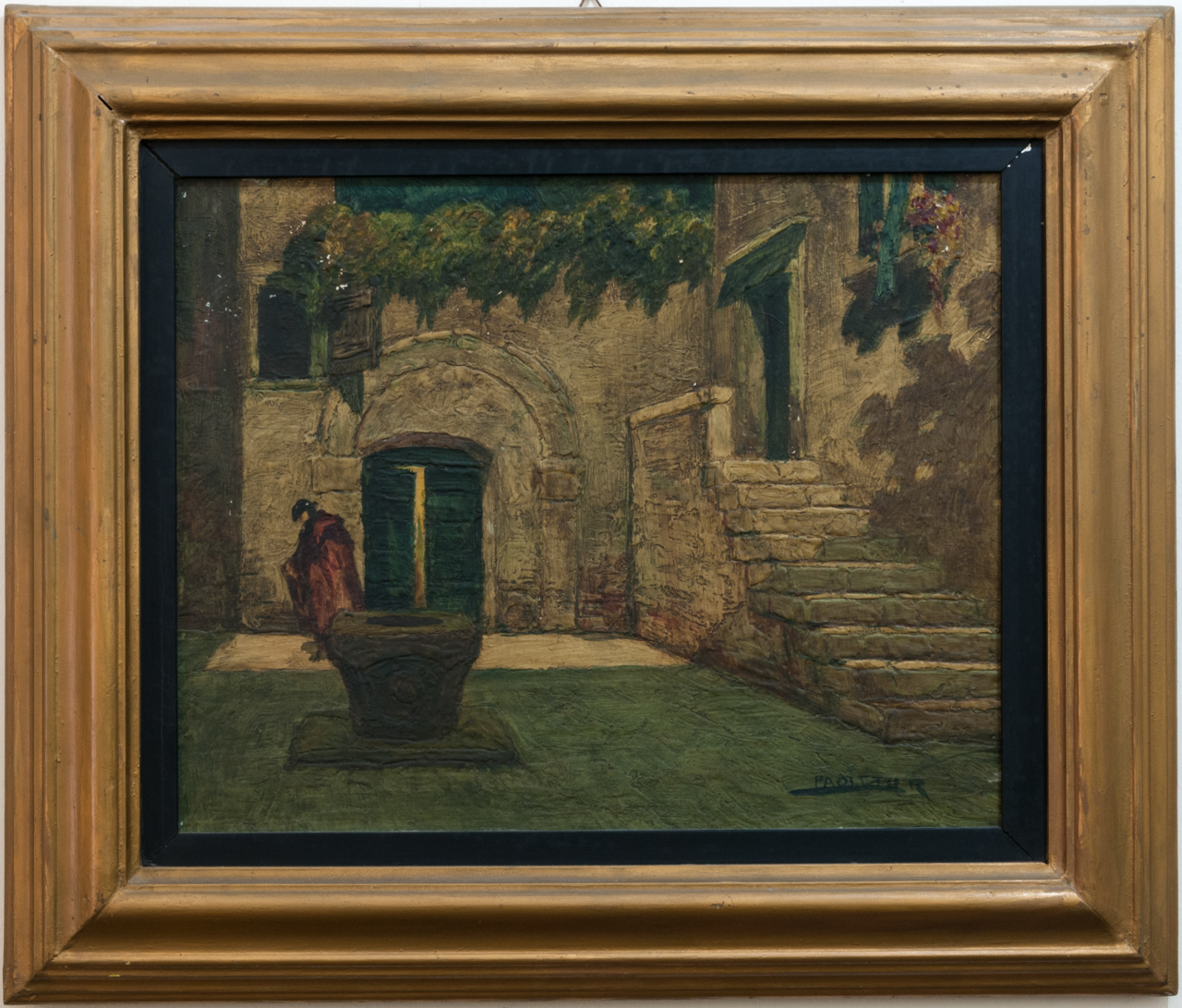 campiello con maschera (dipinto, opera isolata) di Paoletti, Rodolfo (attribuito) (XIX-XX)