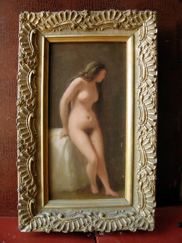 Venere, Nudo femminile (dipinto) di Rapisardi, Michele - ambito catanese (terzo quarto XIX)