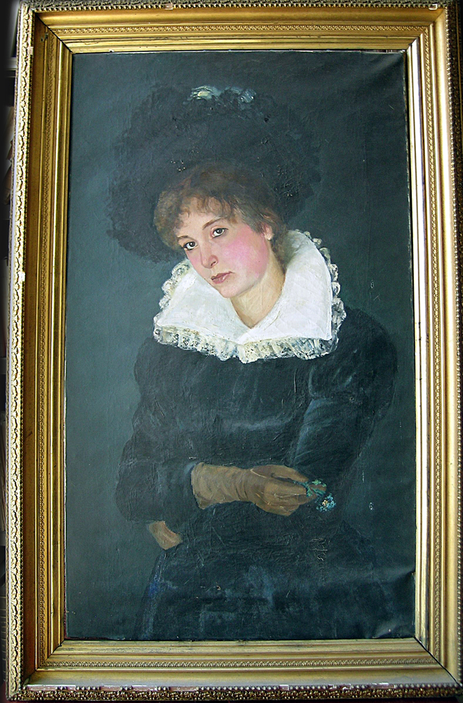 Ritratto di Amelia Poniatowski Sobernich (dipinto) di Reina, Calcedonio - ambito catanese (ultimo quarto XIX)