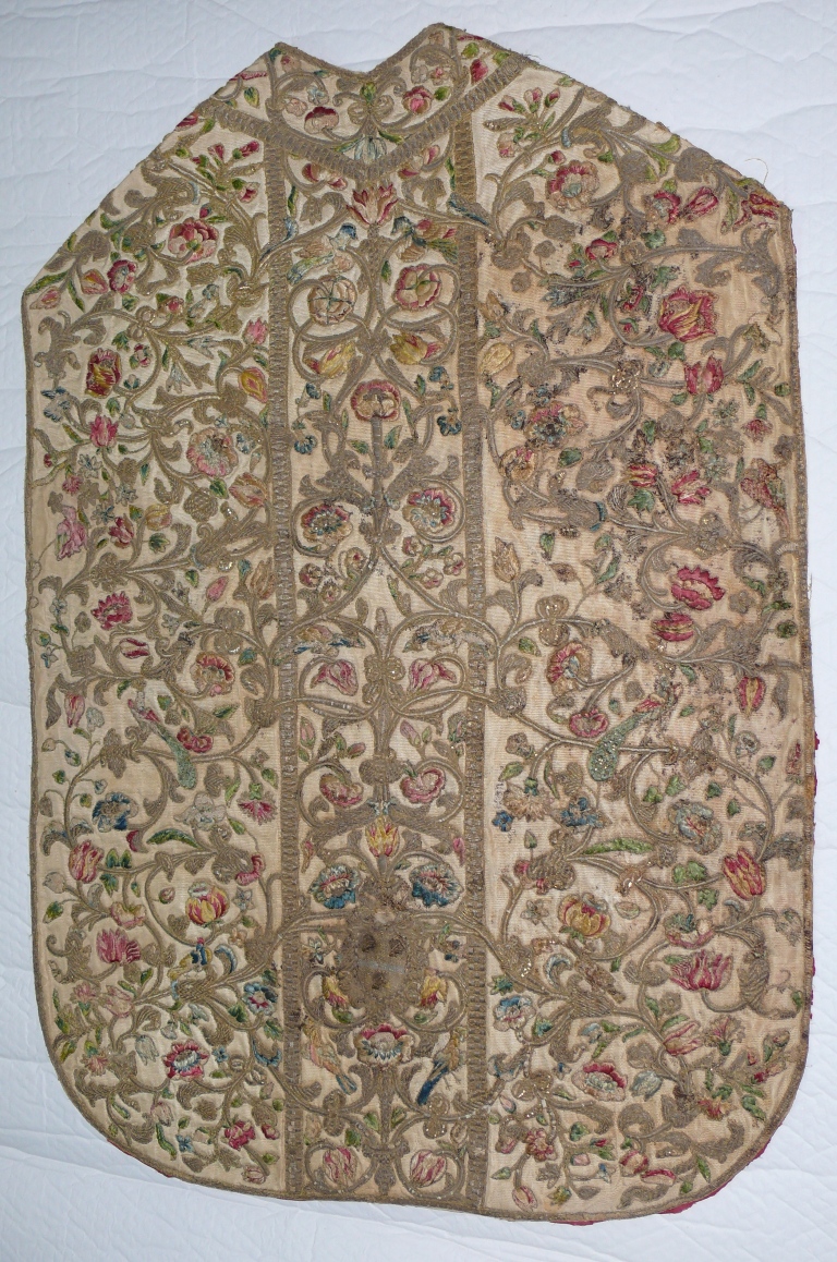 motivi decorativi floreali (pianeta, opera isolata) di ignoto ricamatore messinese (bottega) - ambito messinese (fine XVII)