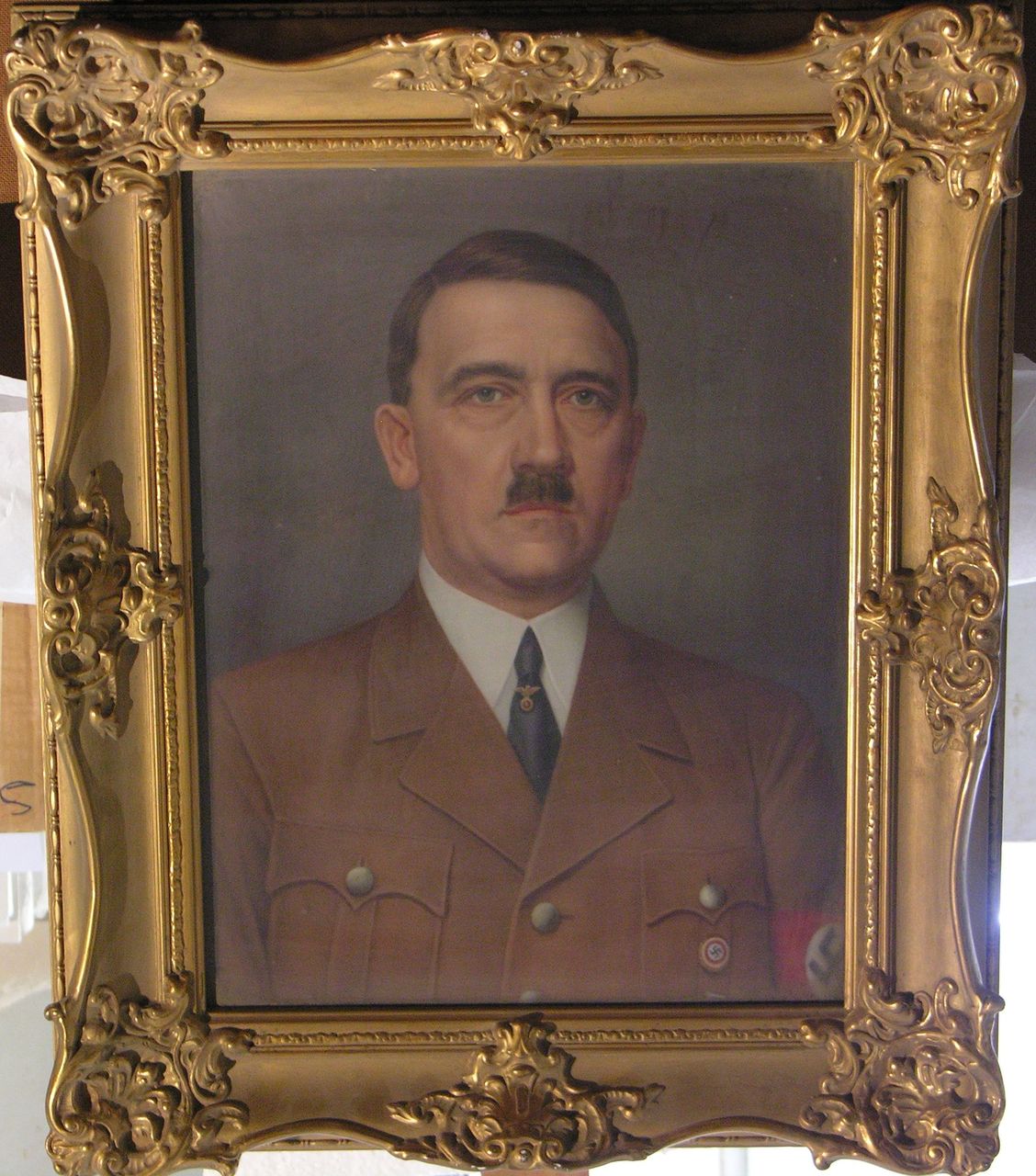 Der Führer Adolf Hitler, Ritratto di Adolf Hitler (dipinto) di Scherf Louis, Königliche Porzellan-Manufaktur Berlin (KPM), Berlino - manifattura turingia (sec. XX)