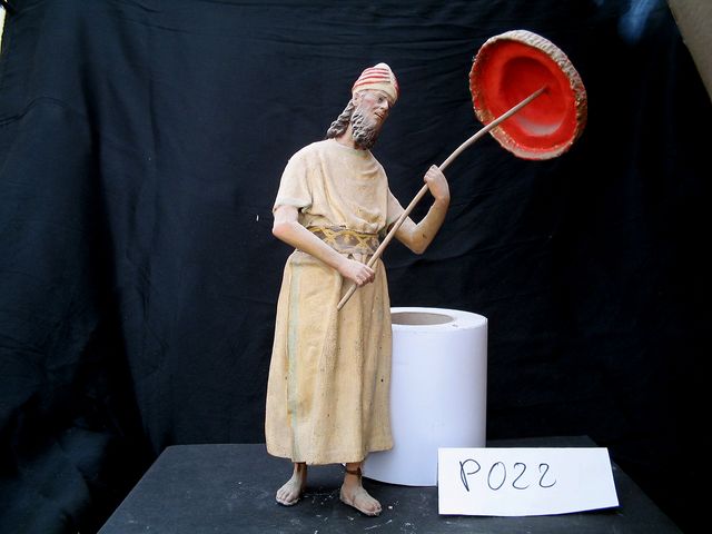 Servitore dei Re Magi (statuetta di presepio, elemento d'insieme) di Mazzeo, Antonio (attribuito) - bottega leccese (seconda metà XX)