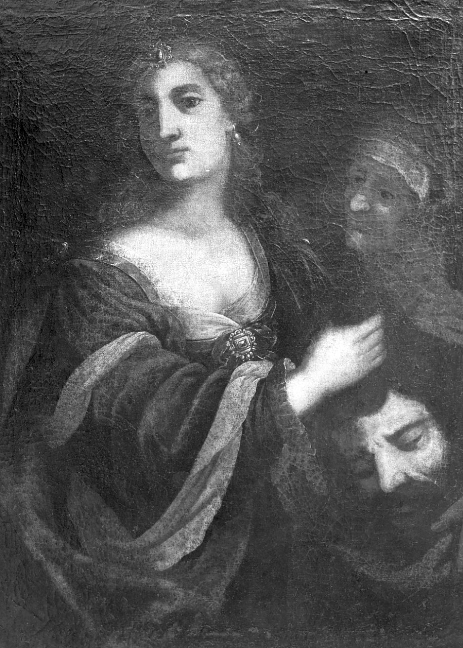 Giuditta e Oloferne, Giuditta decapita Oloferne (dipinto, opera isolata) - ambito napoletano (fine/ fine sec. XVII)