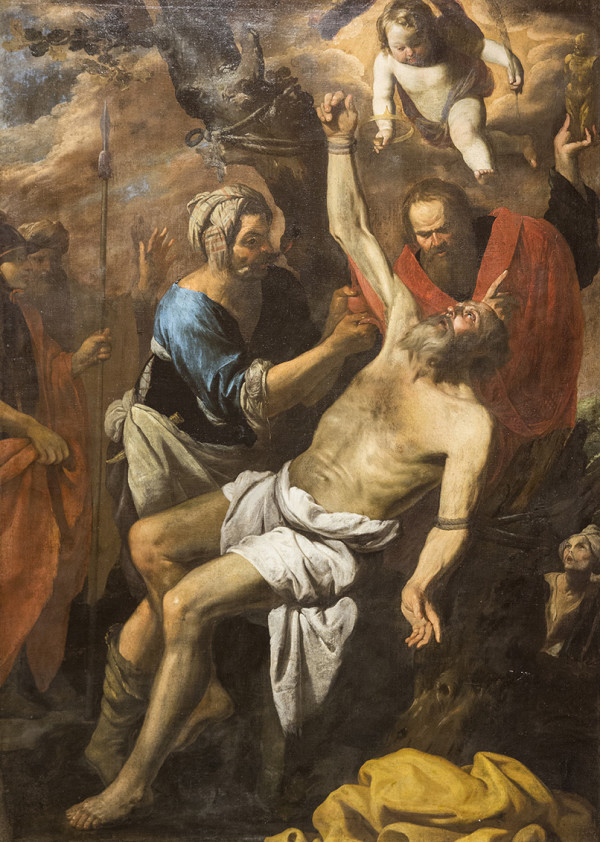 Martirio di San Bartolomeo, Martirio di San Bartolomeo (dipinto, opera isolata) di Novelli Pietro (attribuito) - ambito Italia meridionale (prima metà Sec. XVII)