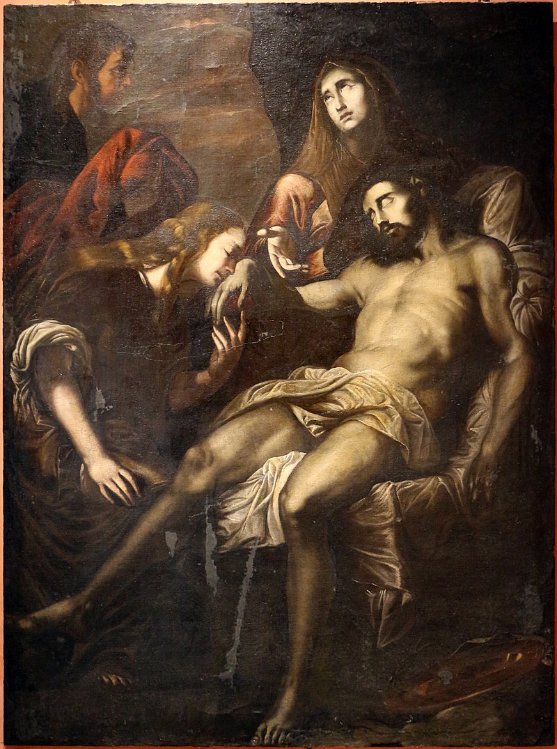 Deposizione, Deposizione (dipinto, opera isolata) di Franchi Tiberio - ambito Italia centro-settentrionale (Sec. XVII)
