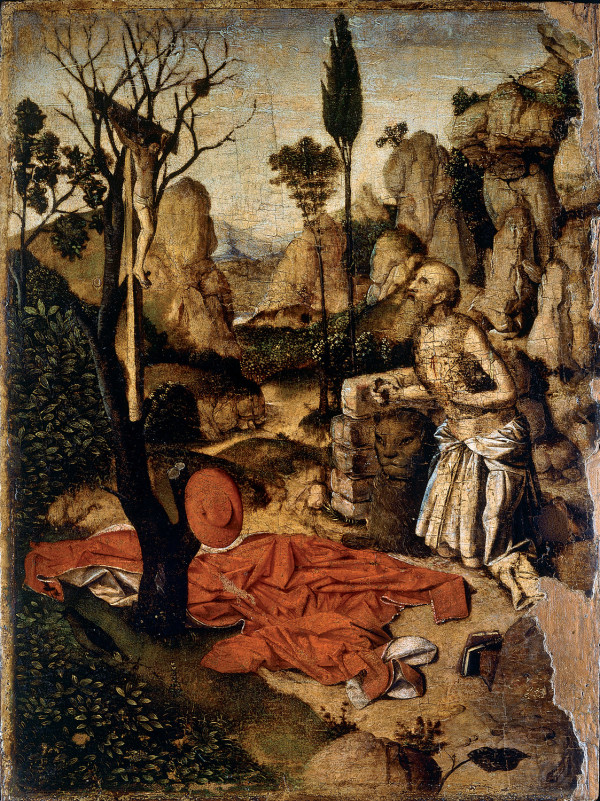 San Girolamo penitente, San Girolamo penitente (dipinto, opera isolata) di Antonello da Messina (attribuito) - ambito italiano (terzo quarto sec. XV)