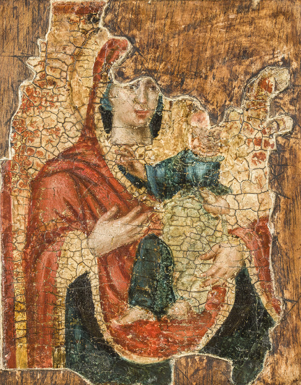 Madonna Odighitria, Madonna con Bambino (dipinto, opera isolata) - ambito Italia meridionale (fine/ fine sec. XIV)