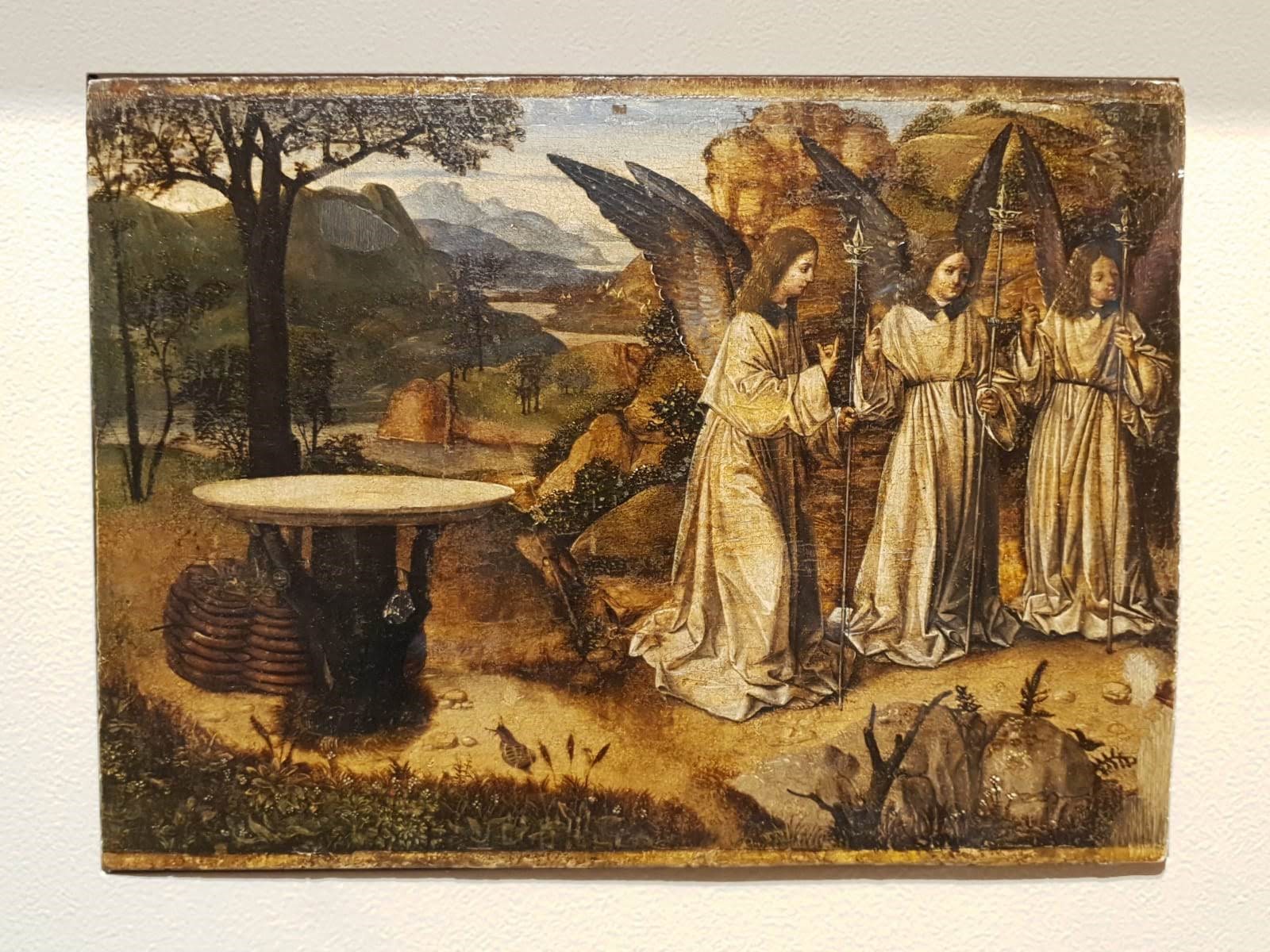 Abramo e i tre angeli, Abramo e i tre angeli (dipinto, opera isolata) di Antonello da Messina (bottega) - ambito italiano (terzo quarto sec. XV)