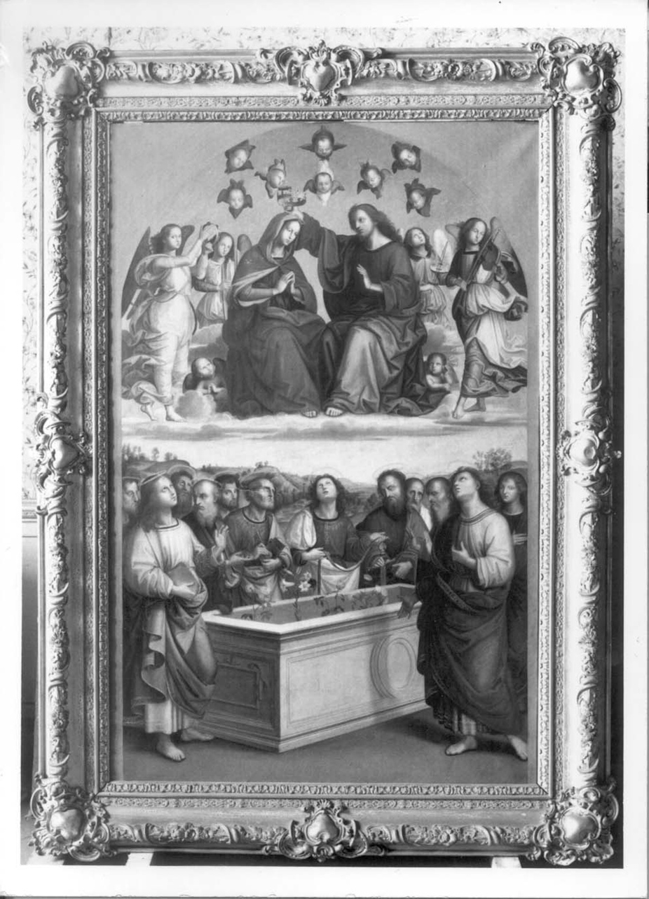 incoronazione di Maria Vergine (dipinto, opera isolata) di Vinaj Andrea (metà sec. XIX)