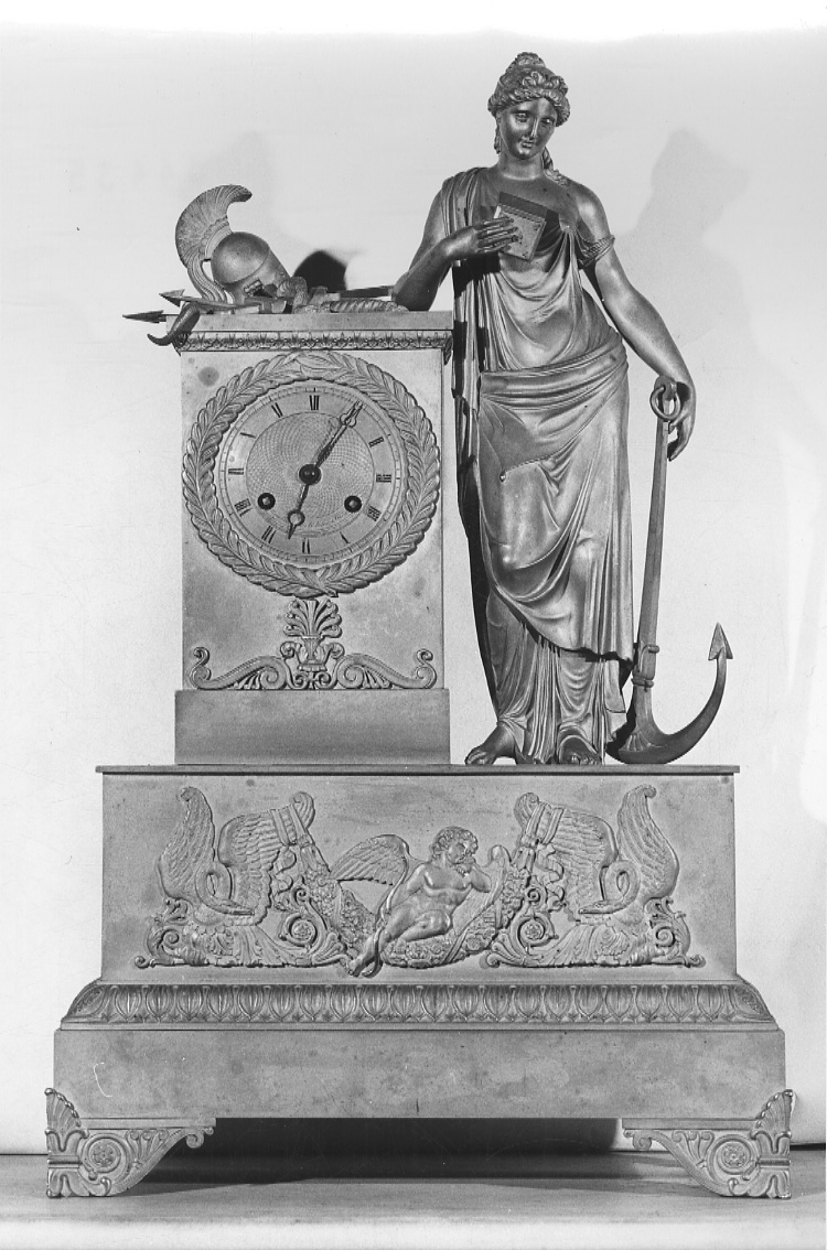 Pandora (orologio - da mensola, opera isolata) di Musy Père & Fils - manifattura francese, manifattura francese (prima metà, secondo quarto sec. XIX, sec. XIX)
