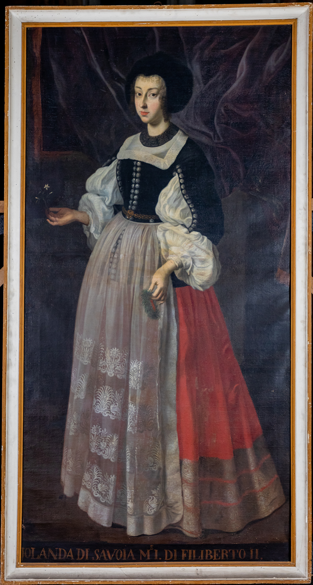 ritratto di Iolanda di Savoia (dipinto) - ambito piemontese (seconda metà sec. XVII)