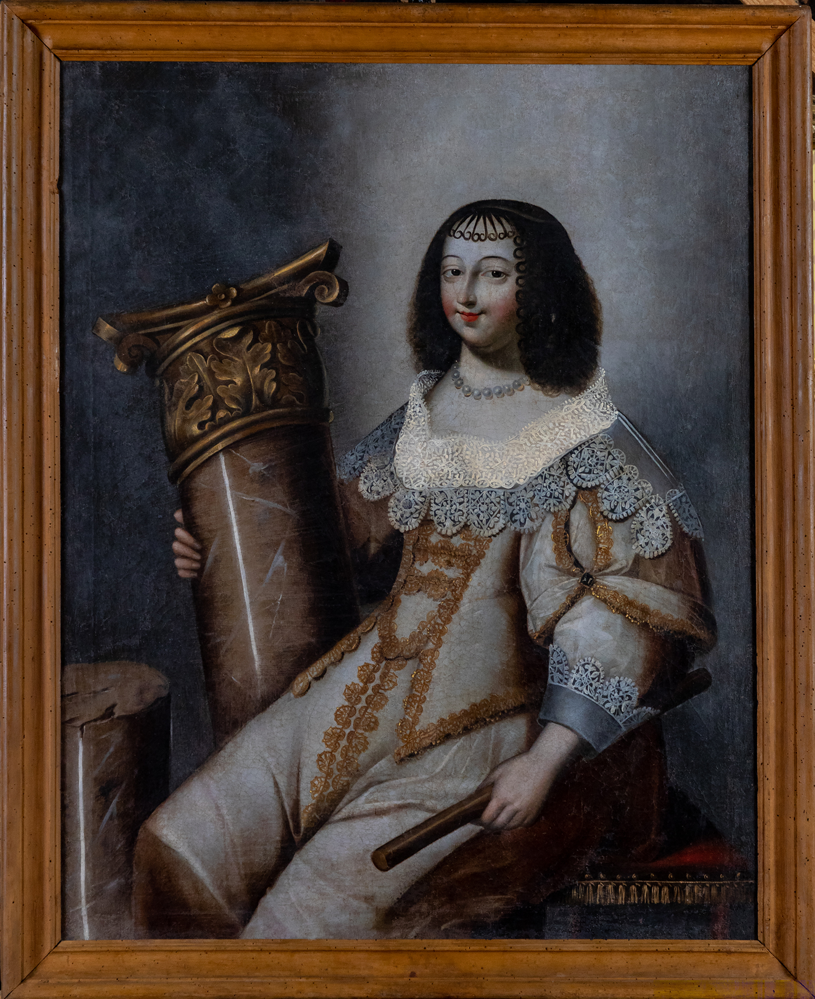 La Forza, Maria Giovanna Battista di Savoia-Nemours come allegoria della forza (dipinto, opera isolata) - ambito franco-piemontese (terzo quarto sec. XVII)