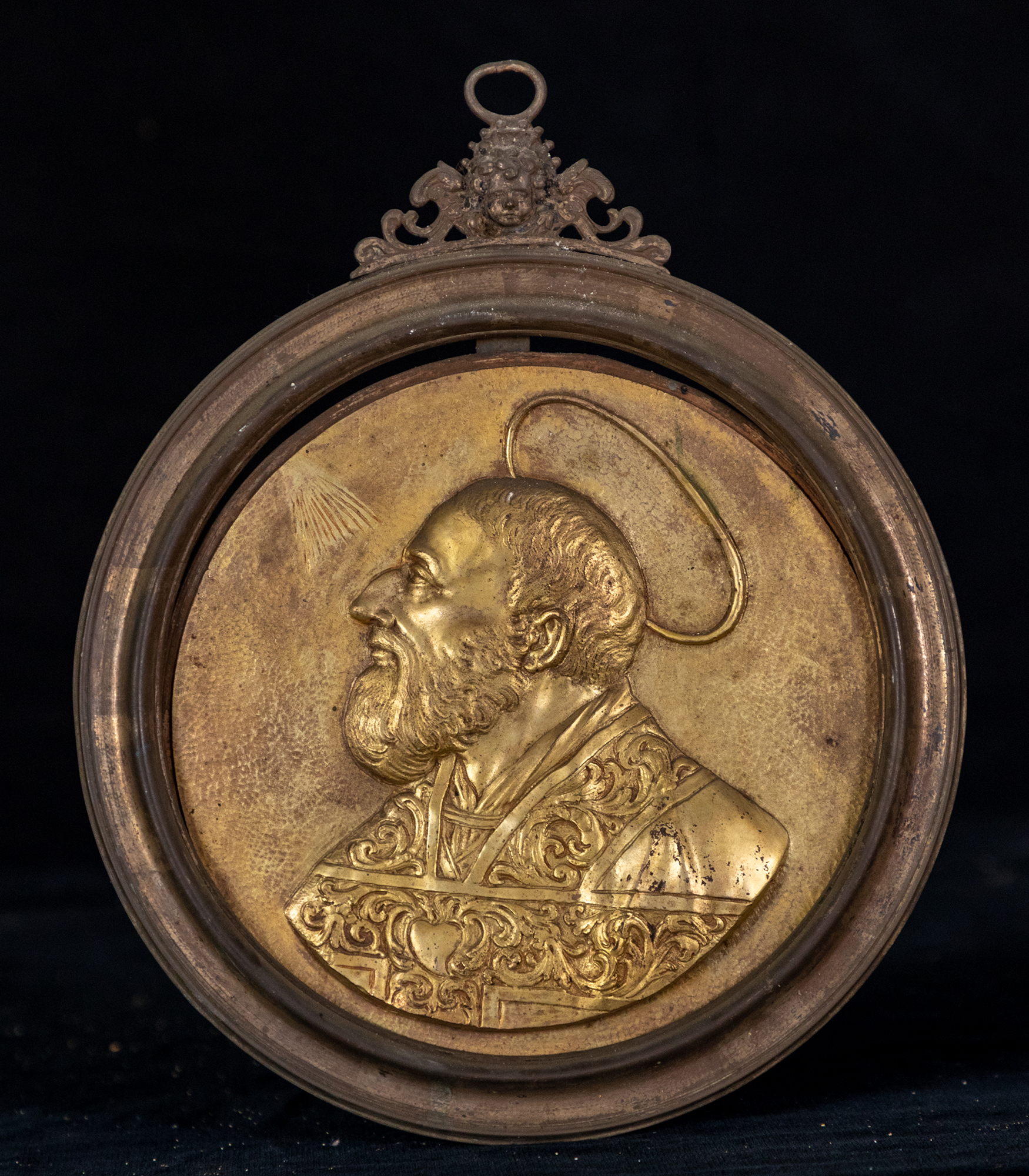 San Francesco di Sales (medaglia devozionale, opera isolata) - ambito romano (prima metà XVII)