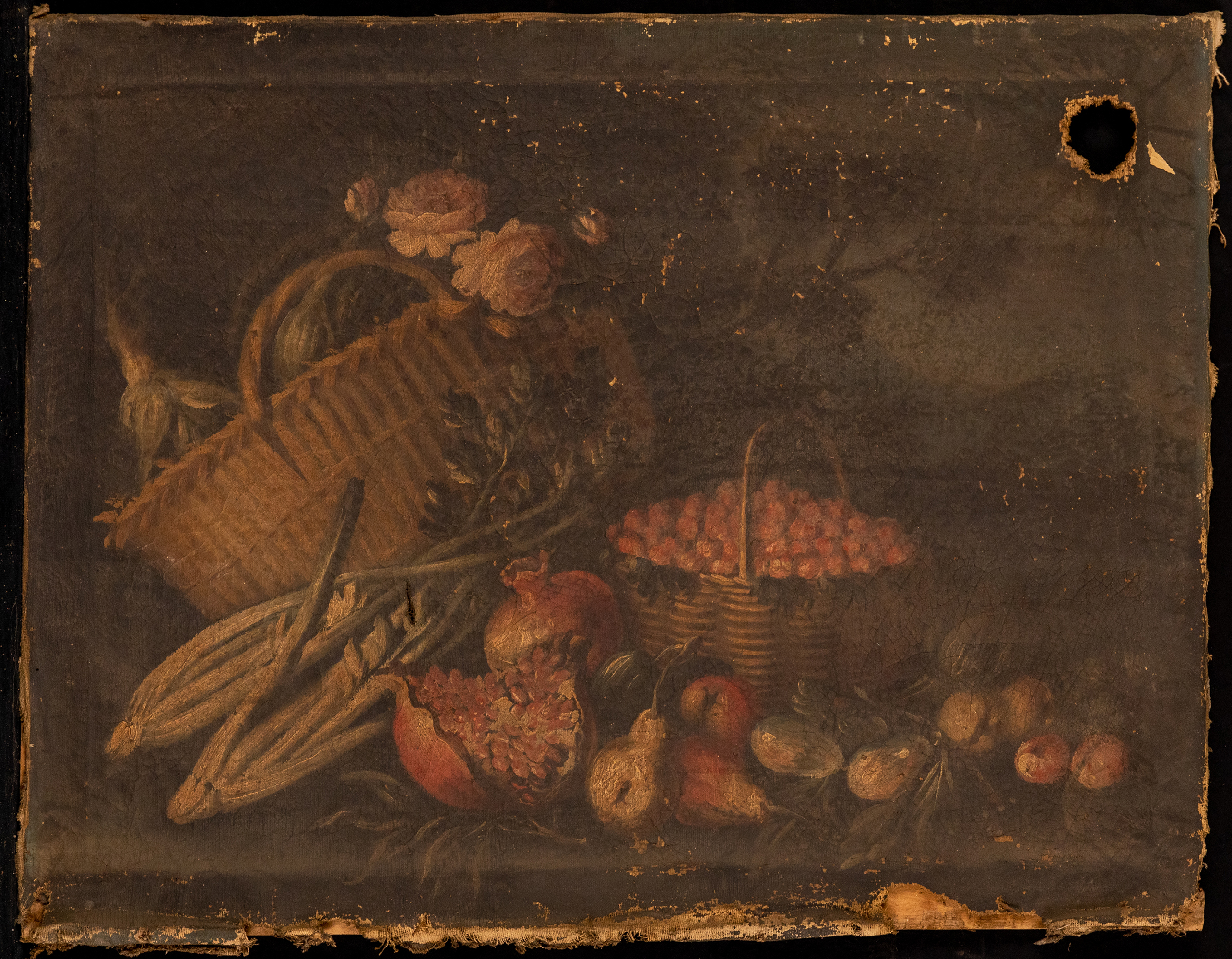 natura morta con frutta (dipinto, opera isolata) - ambito italiano (sec. XVIII)