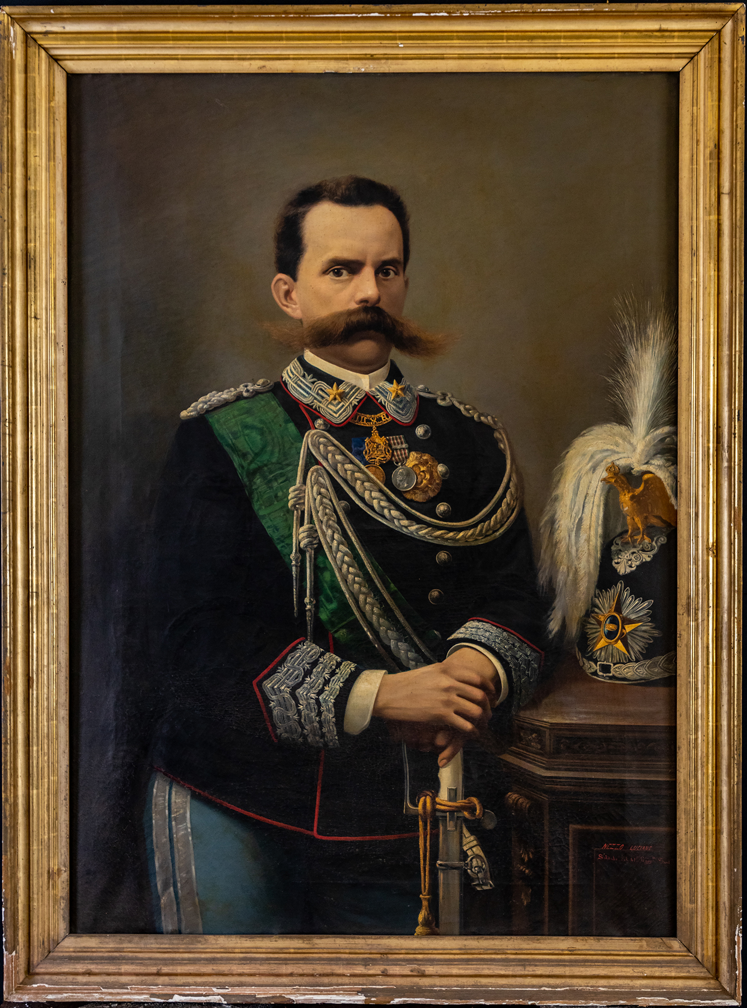 ritratto di Umberto I di Savoia (dipinto, opera isolata) di Nezzo Luciano (ultimo quarto sec. XIX)