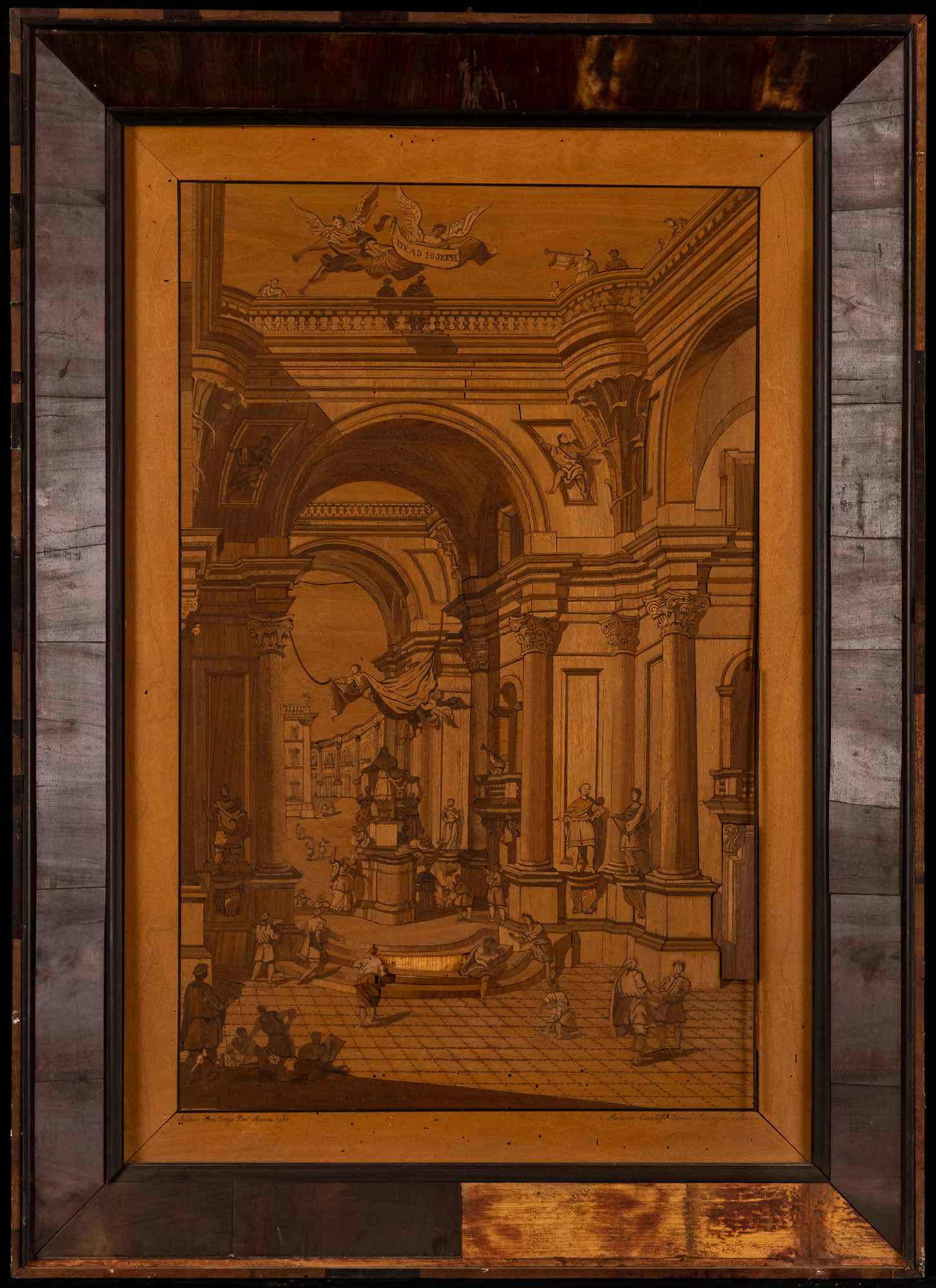 architettura (decorazione a intarsio, opera isolata) di Camusso Antonio, Vera Cruys Teodoro (terzo quarto sec. XIX)