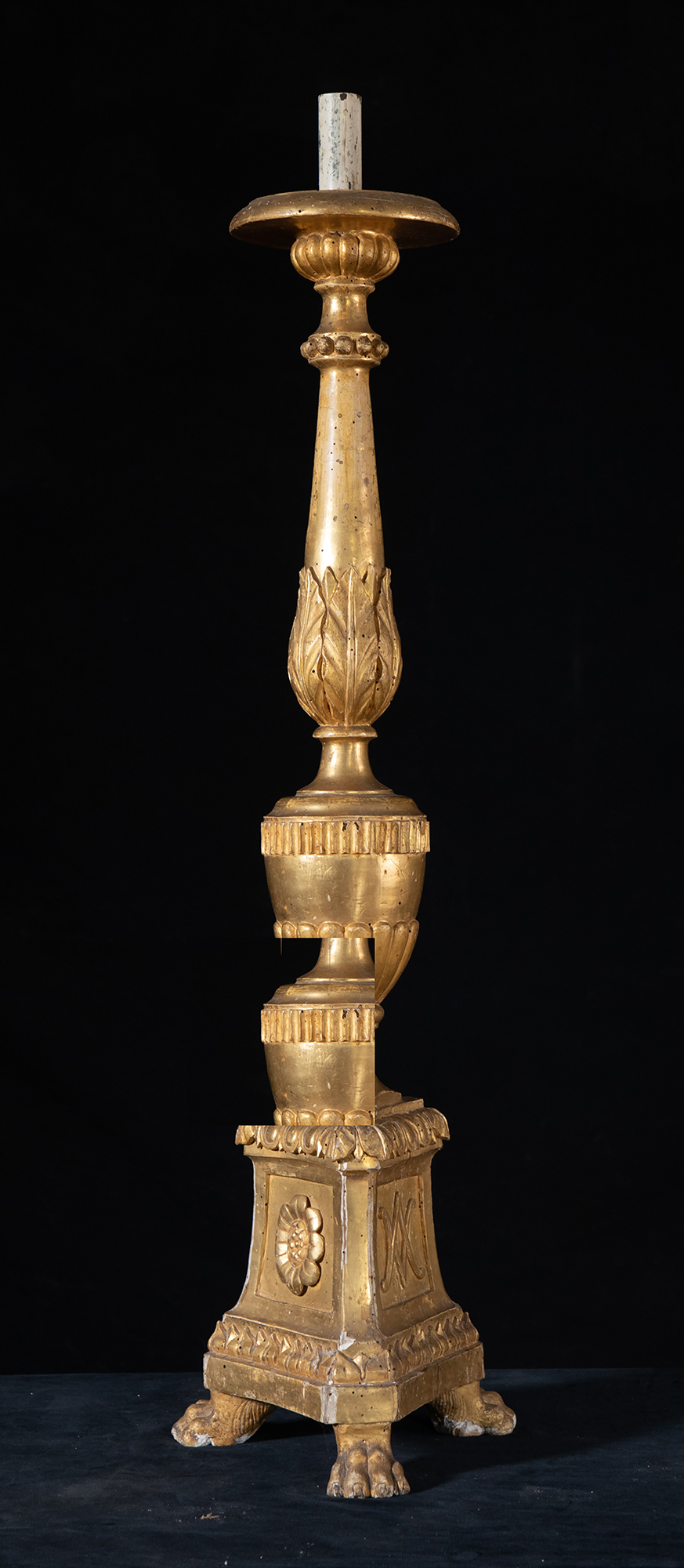 candeliere, serie - bottega piemontese (seconda metà sec. XIX)