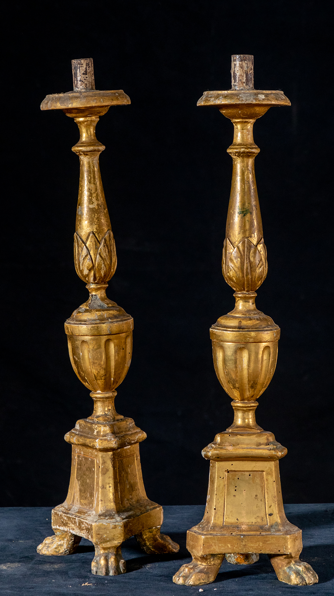 candeliere, serie - bottega piemontese (seconda metà sec. XIX)