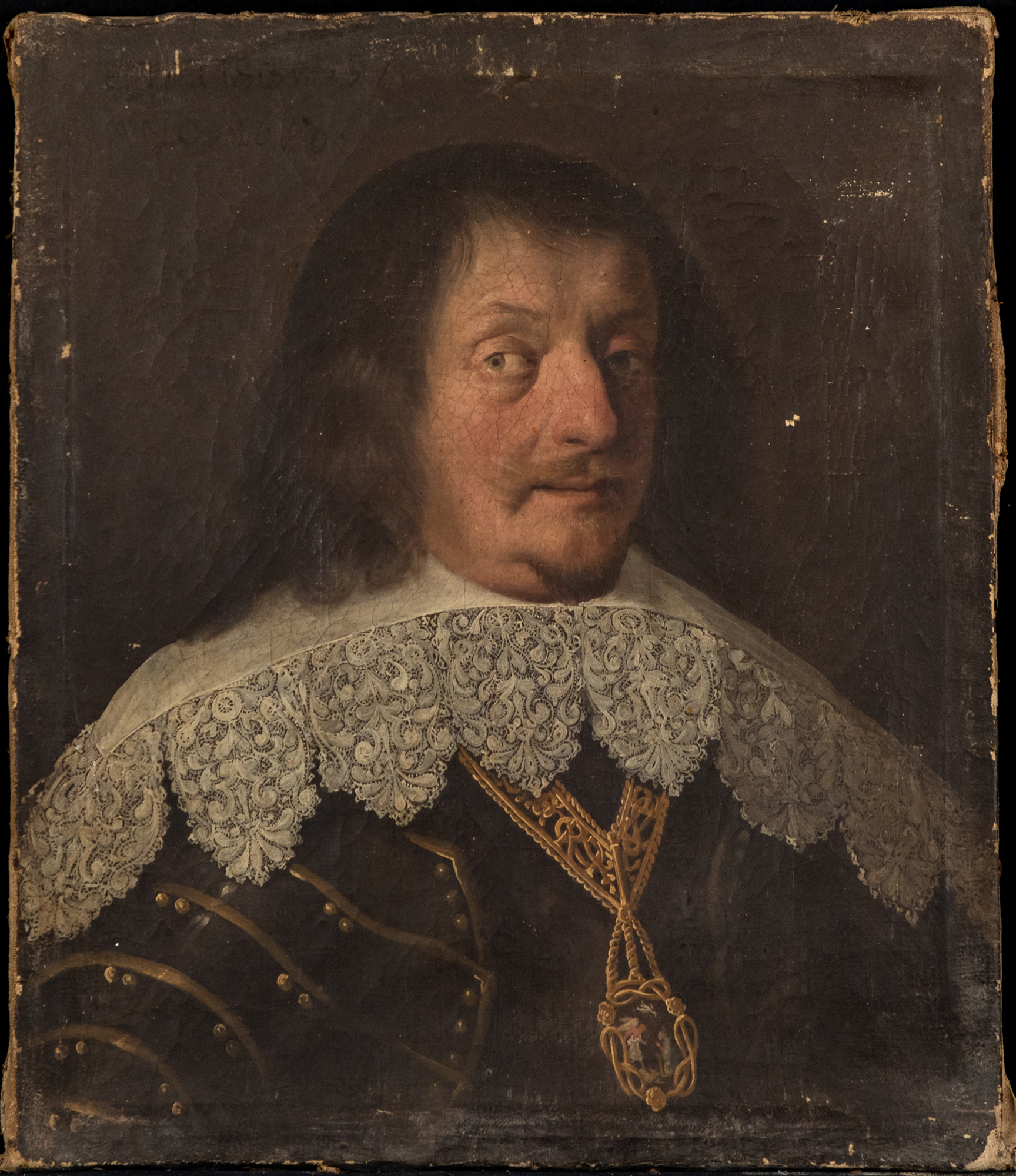 ritratto d'uomo (dipinto, opera isolata) - ambito piemontese (prima metà sec. XVII)