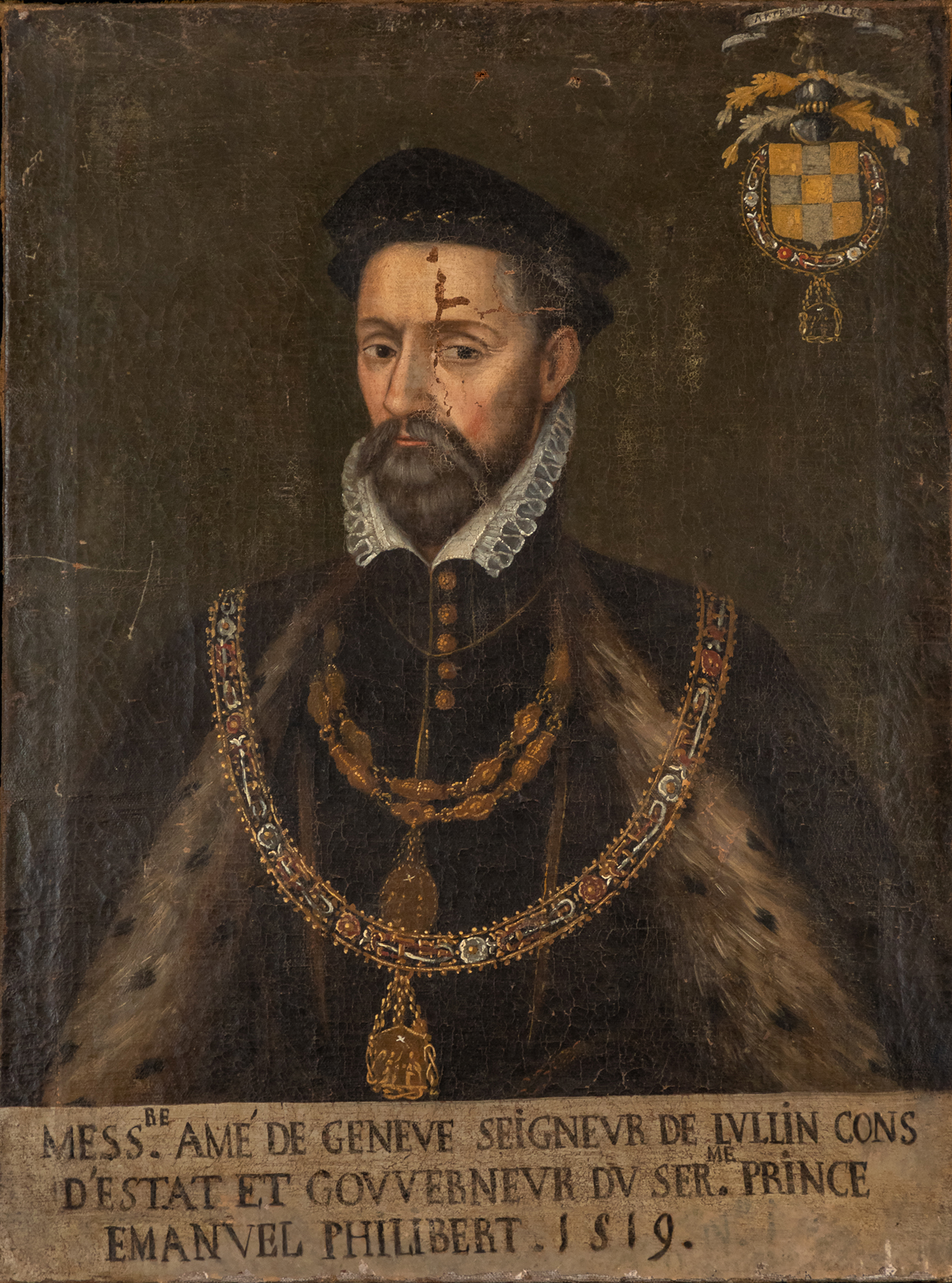 ritratto d'uomo (dipinto, opera isolata) - ambito piemontese (prima metà sec. XVII)