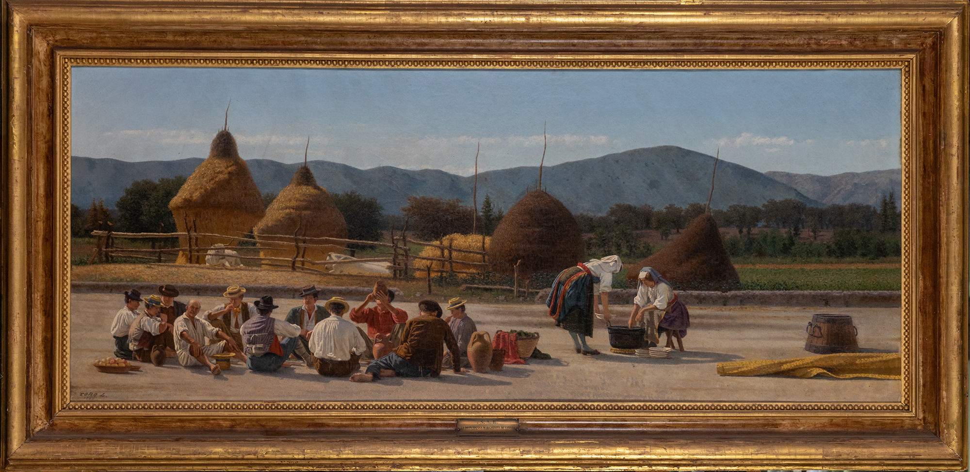 scena di vita campestre (dipinto, opera isolata) di Toro Luigi (terzo quarto sec. XIX)