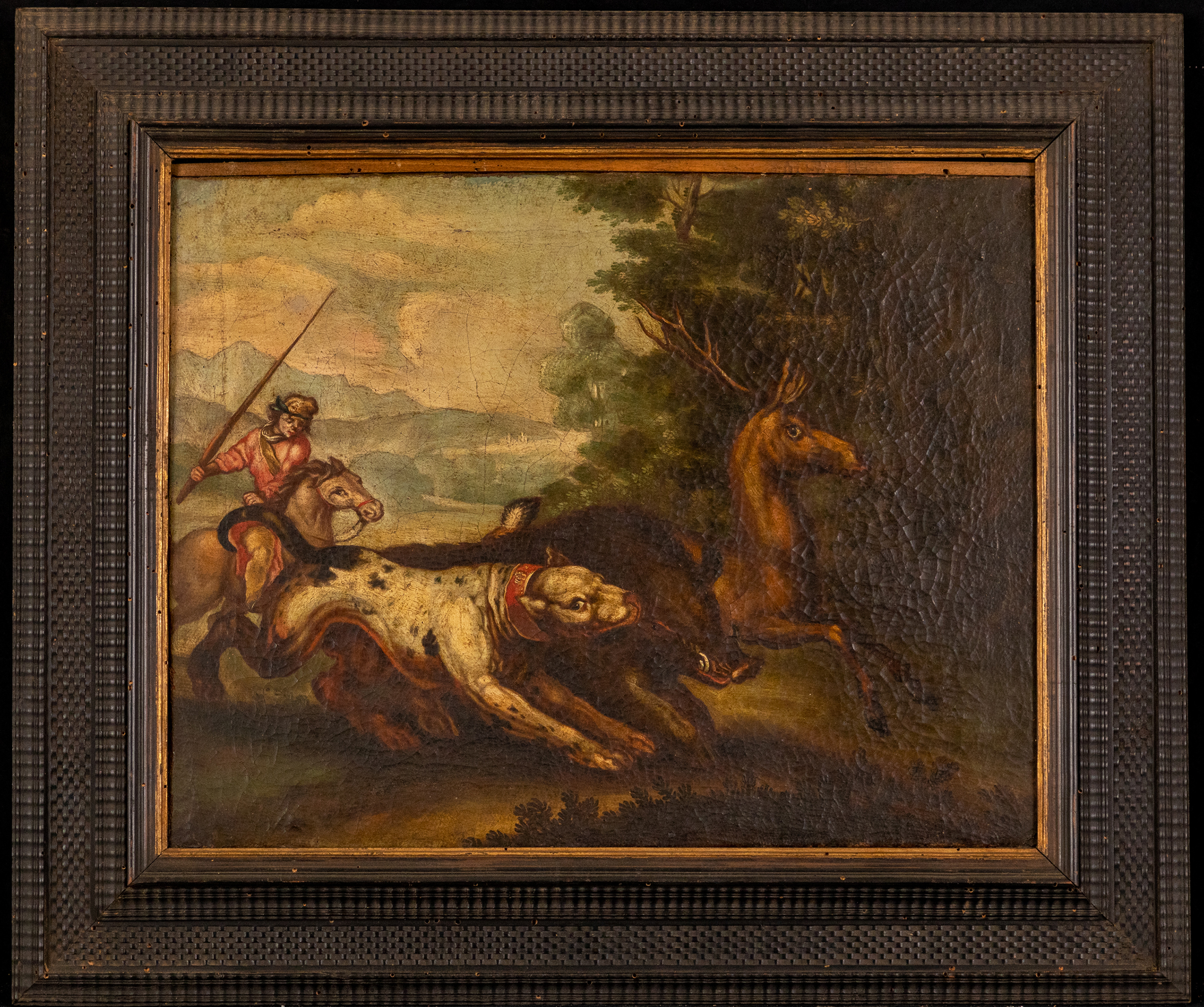 scena di caccia (dipinto, opera isolata) - ambito piemontese (sec. XVIII)