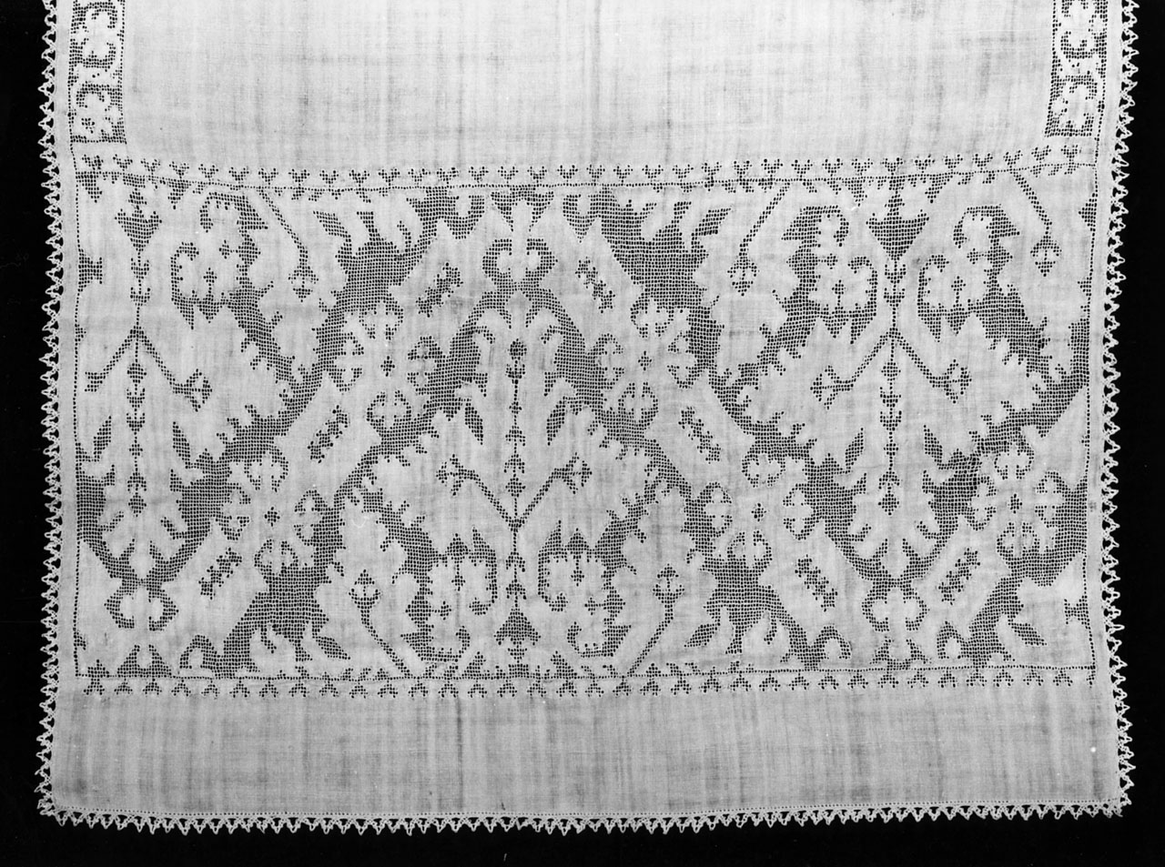 tovaglia - manifattura siciliana (primo quarto sec. XX)