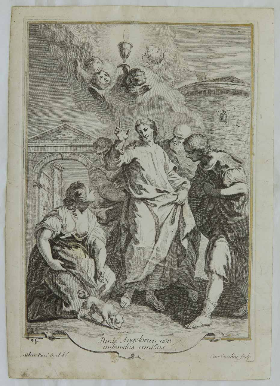 Cristo e la cananea (stampa) di Orsolini Carlo, Ricci Sebastiano - ambito veneziano (sec. XVIII)