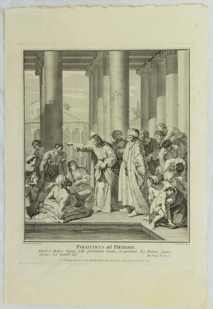 La probatica piscina (stampa, serie) di Liotard Jean-Michel, Ricci Sebastiano - ambito veneziano (sec. XVIII)