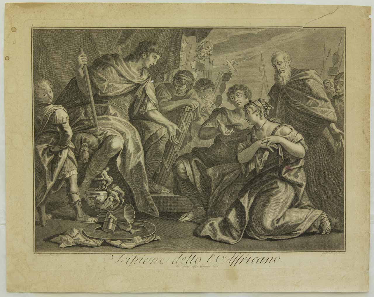 Continenza di Scipione (stampa) di Cecchi Giovanni Battista, Allegranti Ranieri, Ricci Sebastiano - ambito fiorentino (secc. XVIII-XIX)