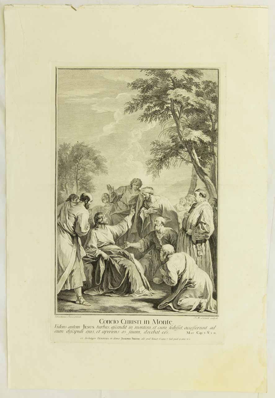 Il discorso della montagna (stampa, serie) di Liotard Jean-Michel, Ricci Sebastiano - ambito veneziano (sec. XVIII)