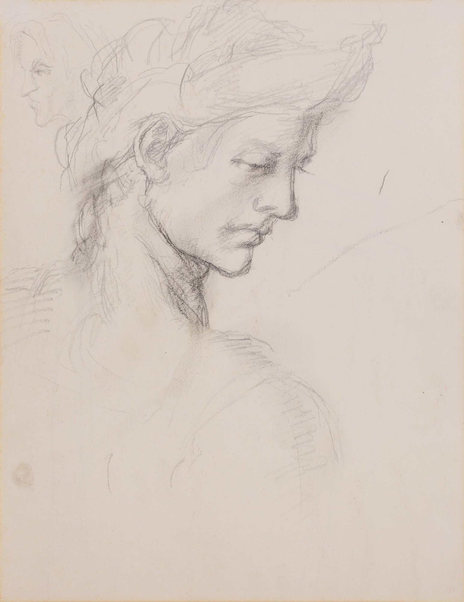 Testa di donna (disegno, opera isolata) di Cuneo Renata (XX)