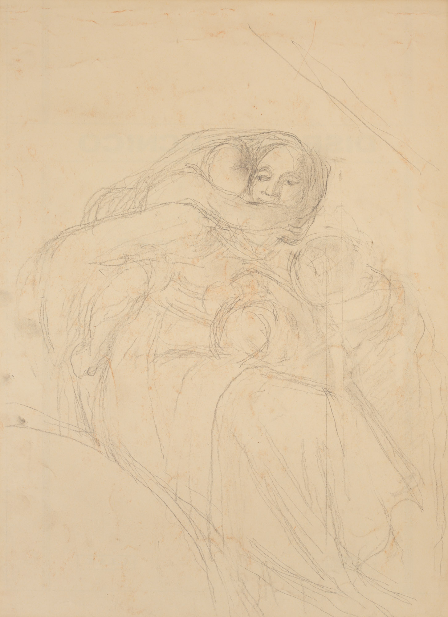 Amore materno (disegno, opera isolata) di Cuneo Renata (XX)