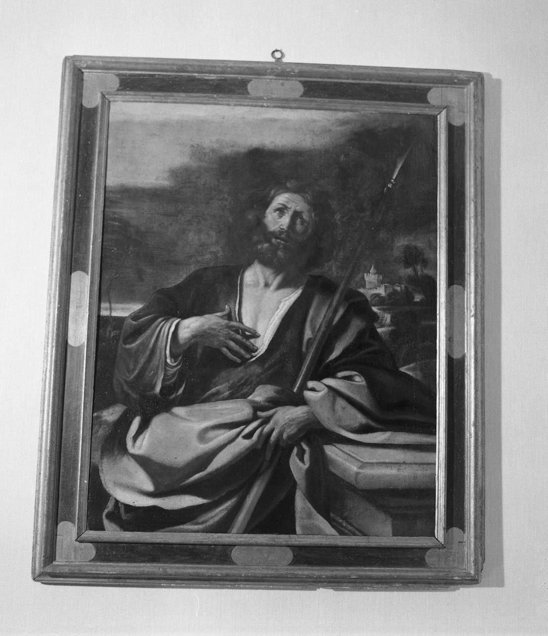 San Tommaso Apostolo (dipinto, opera isolata) di Barbieri Giovanni Francesco detto il Guercino (scuola) (prima metà sec. XVII)