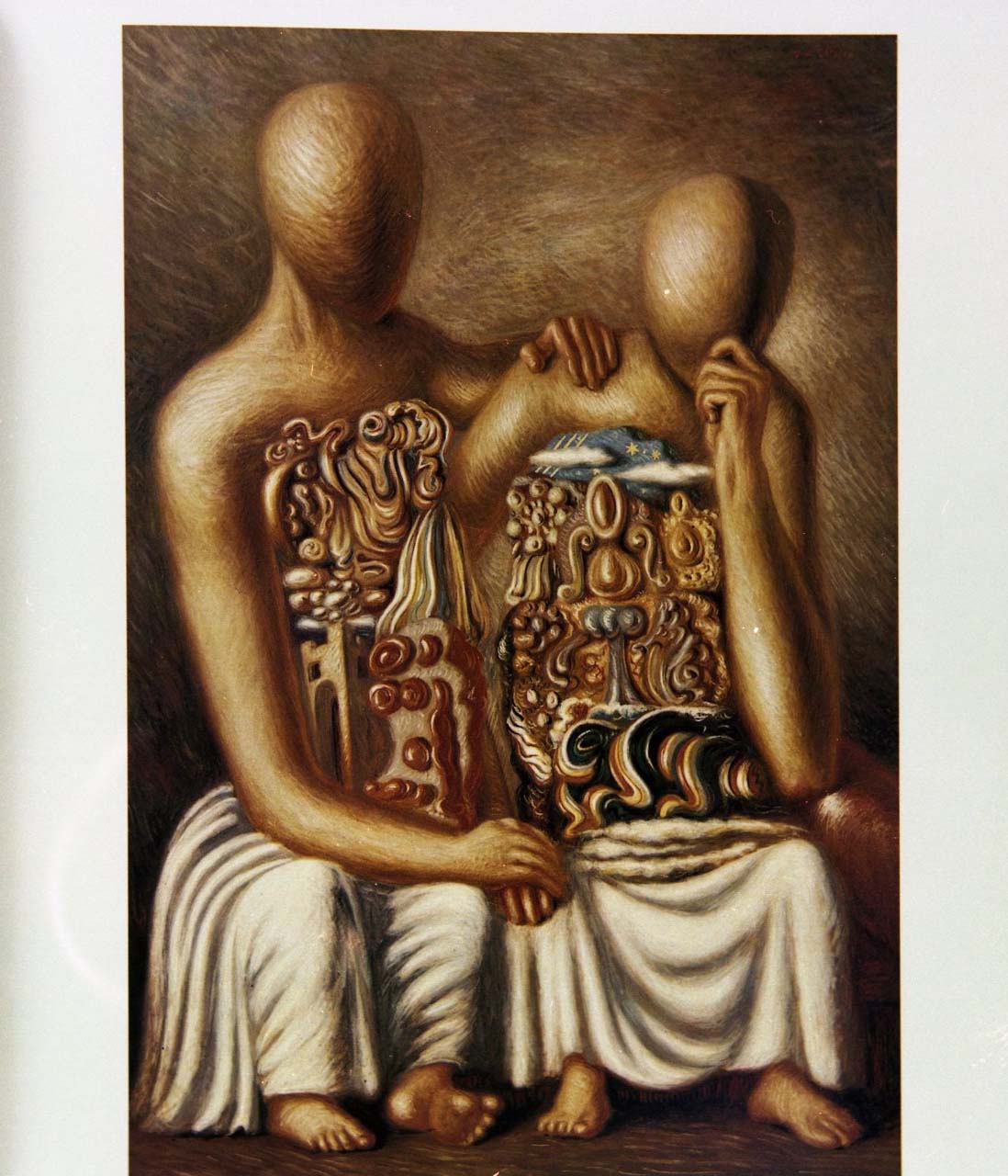 Le consolateur, manichini (dipinto) di De Chirico Giorgio (secondo quarto sec. XX)