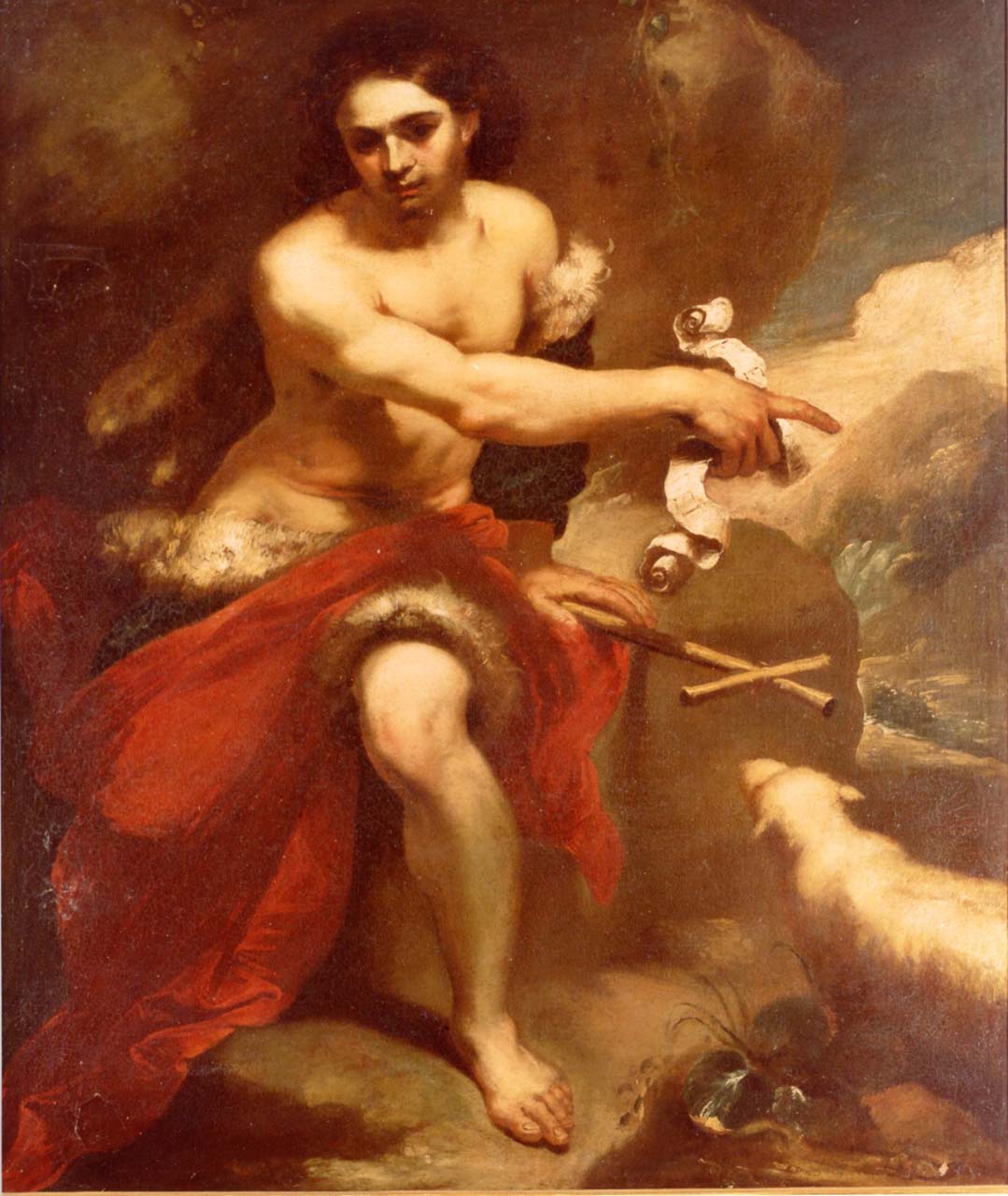 San Giovanni Battista nel deserto (dipinto, opera isolata) - ambito genovese (prima metà sec. XVII)