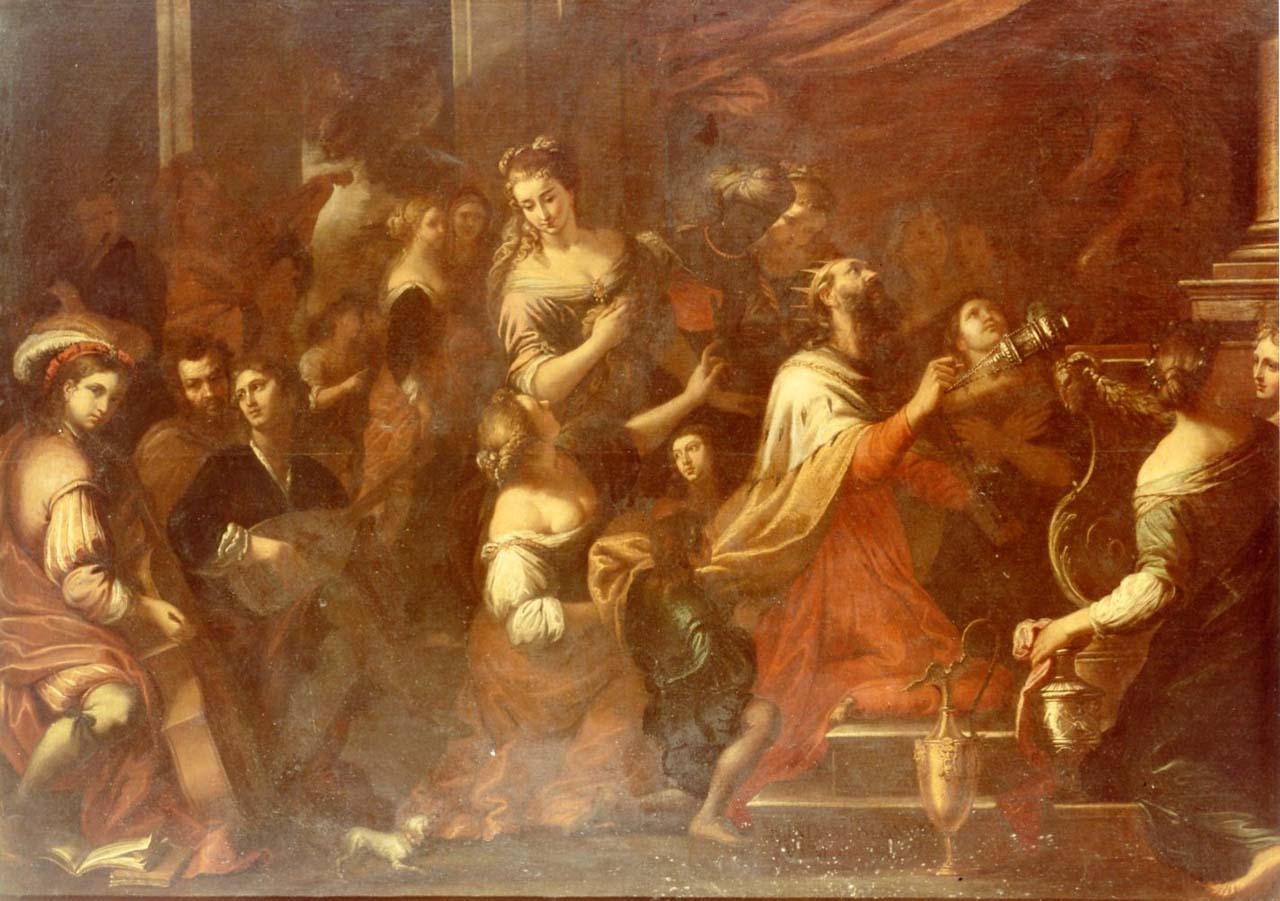 Salomone adora gli idoli (dipinto, opera isolata) di Merano Giovanni Battista (seconda metà sec. XVII)