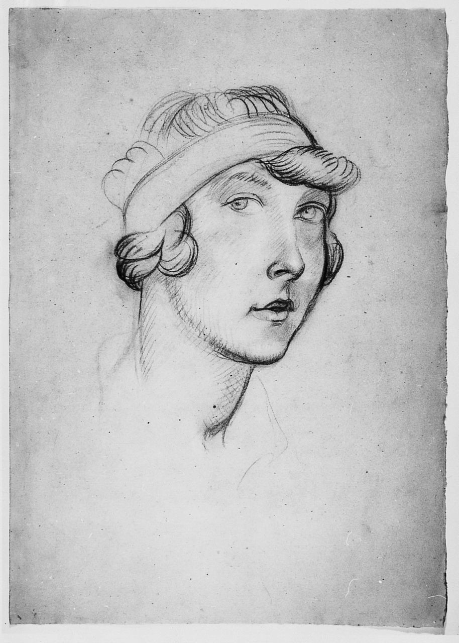 autoritratto di Elisabeth Chaplin (disegno) di Chaplin Elisabeth (sec. XX)