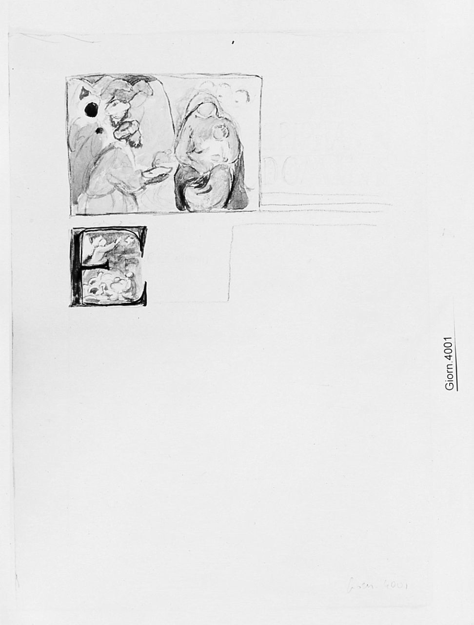 adorazione dei Re Magi (disegno) di Chaplin Elisabeth (sec. XX)