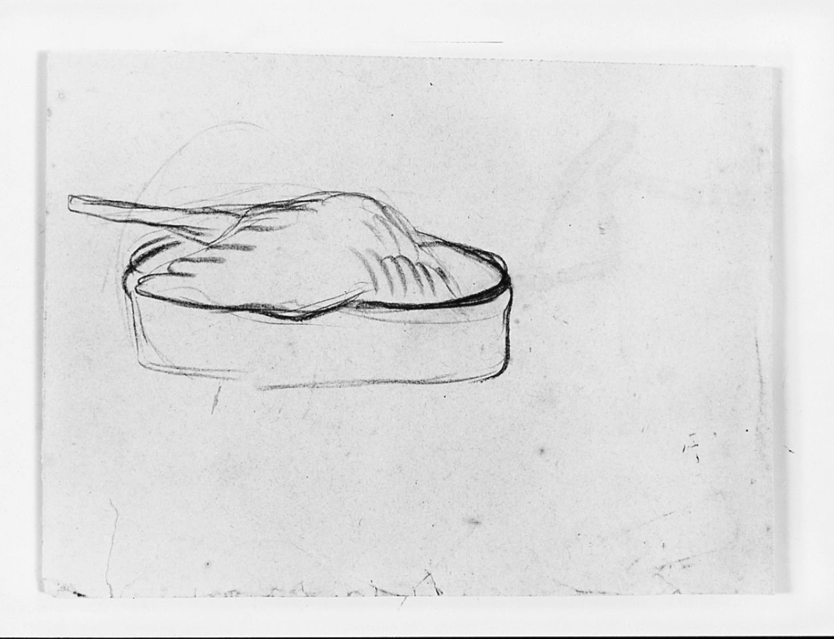 Uccello che si abbevera (Pico), animali (disegno) di Chaplin Elisabeth (sec. XX)