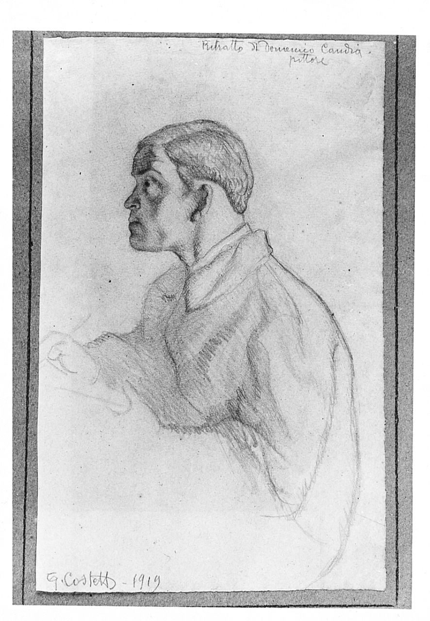 ritratto di Domenico Candia (disegno) di Costetti Giovanni (sec. XX)