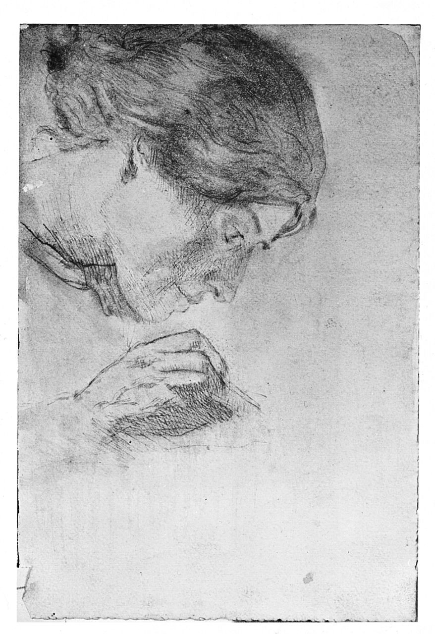 Ritratto femminile, figura femminile (disegno) di Costetti Giovanni (prima metà sec. XX)