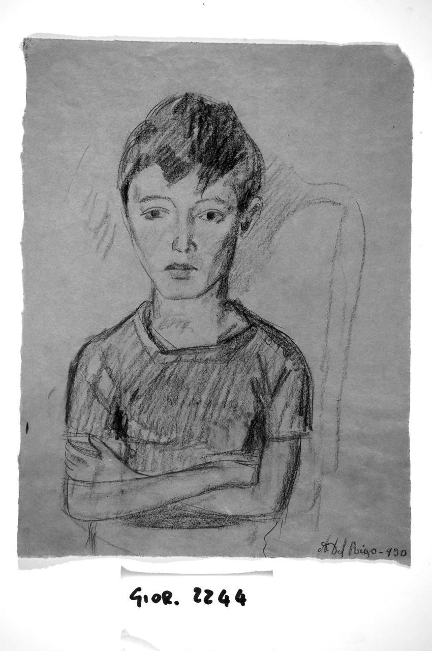ritratto di bambino (disegno) di Del Rigo Arrigo (sec. XX)