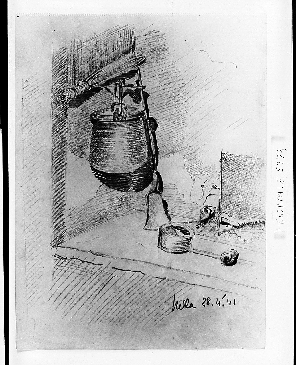 Camino, natura morta (disegno) di Guarnieri Nella (sec. XX)