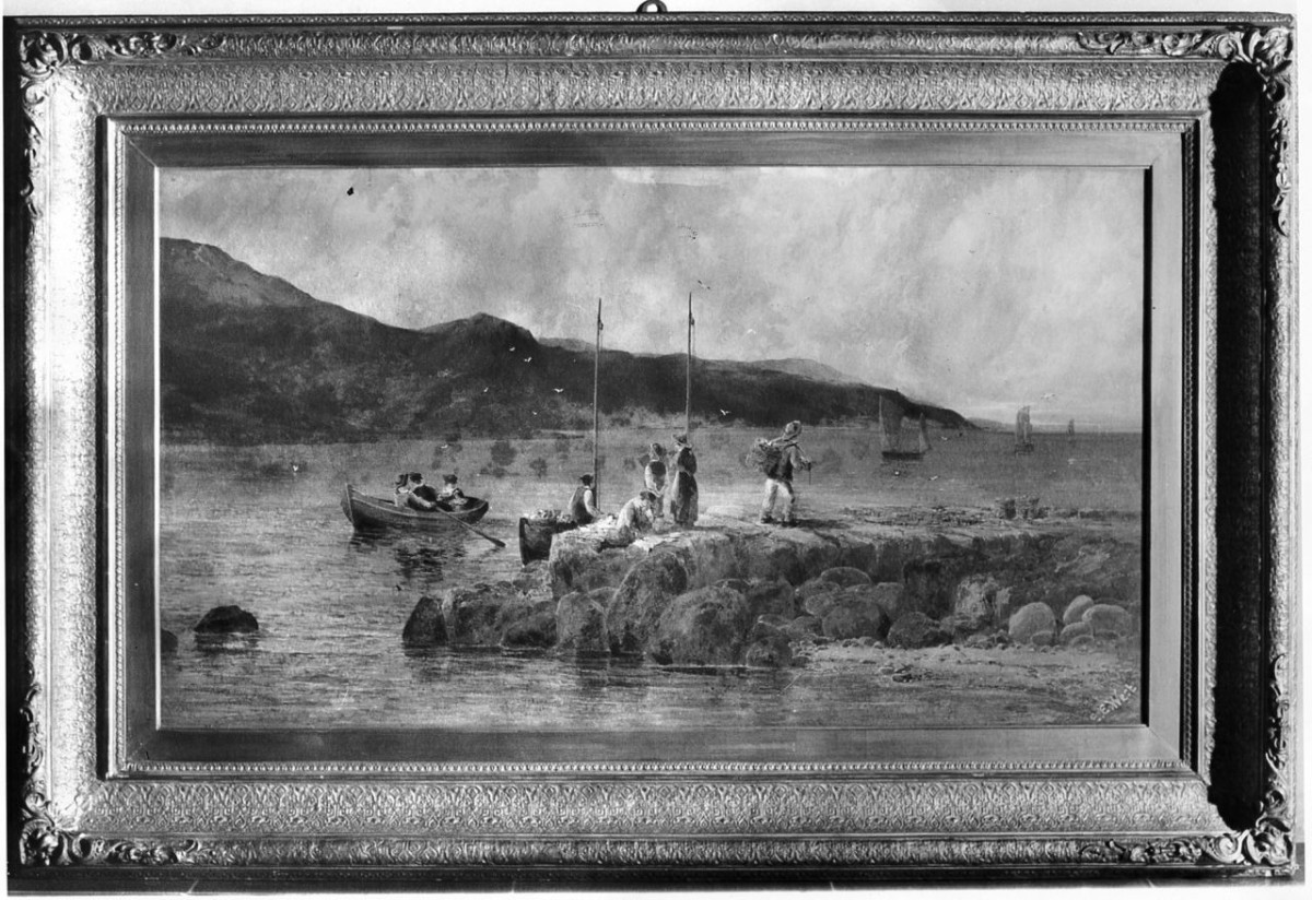 paesaggio marino (disegno) di West Edgar E (seconda metà sec. XIX)