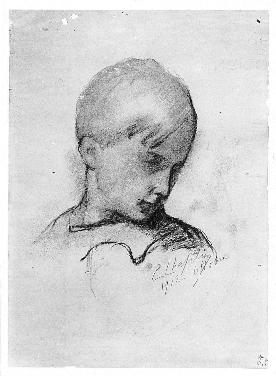 Jean Jacques, (r.), Jean Jacques, (v.), ritratto di bambino, ritratto di bambino (disegno) di Chaplin Elisabeth (sec. XX)
